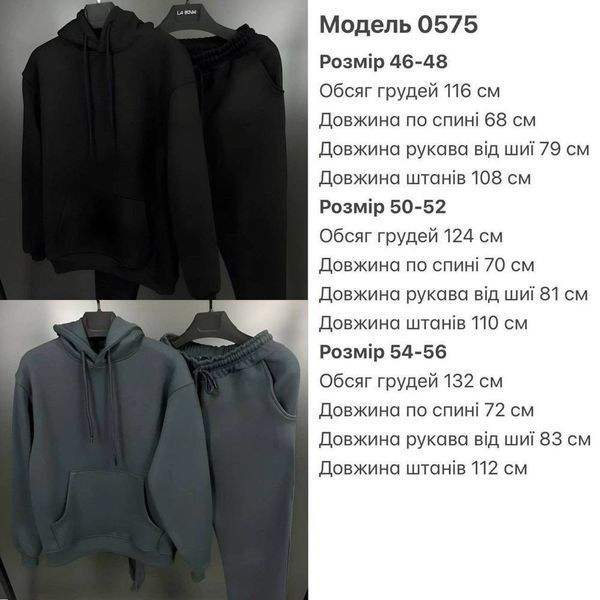 Чоловічий спортивний костюм з худі та штанами г1434-0575 фото