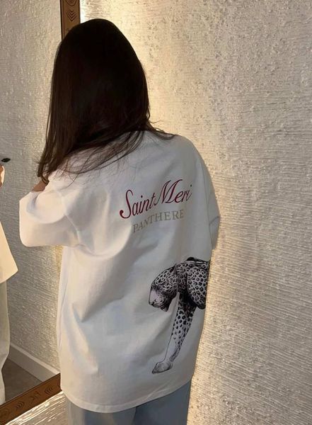 Жіноча футболка oversize з принтом пантери г1464-536 фото