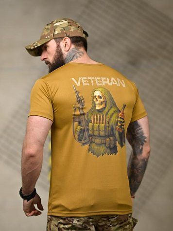 Чоловіча тактична футболка selion veteran coyot 95606 фото
